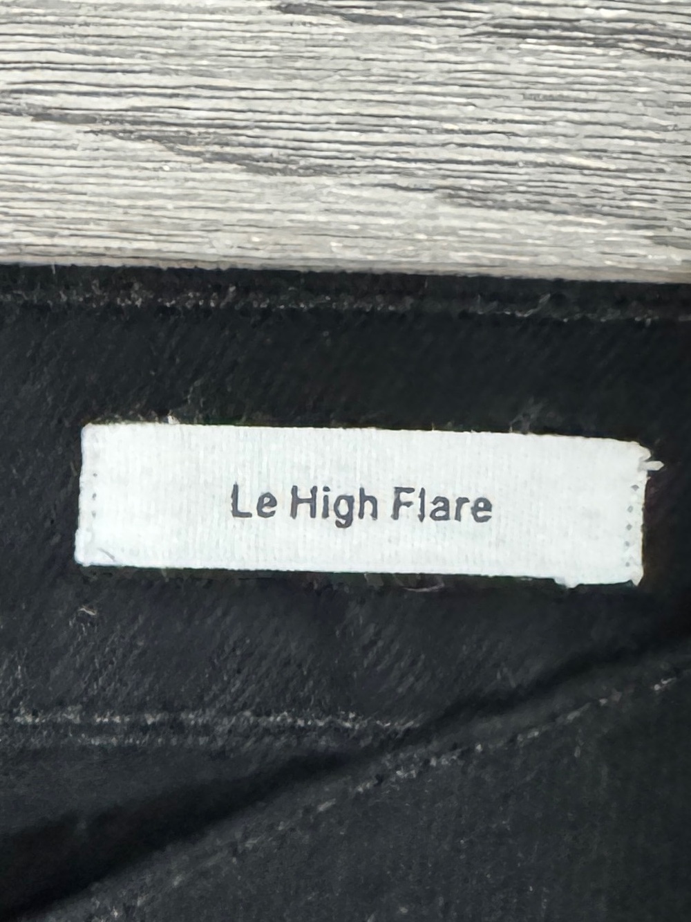 FRAME Le High Flare Black Jeans Floral Lace Hem Boho Y2K Size 24 - Picture 4 of 4